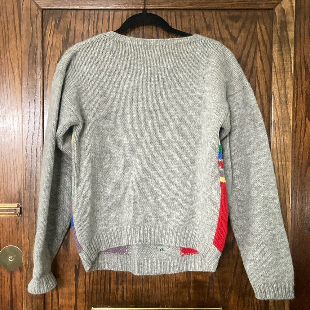 Unique Handknit Patchwork Sweater - image 4